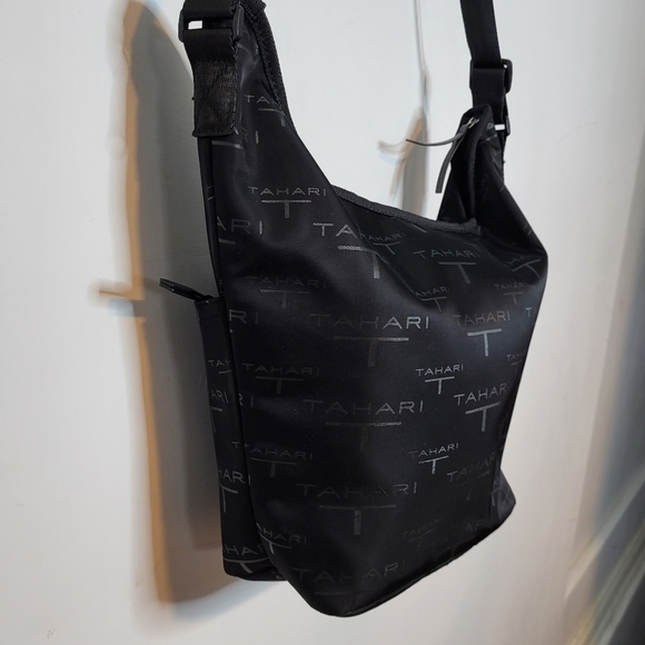 Tahari Shoulder Large Black Monochrome Bag - Picture 7 of 11